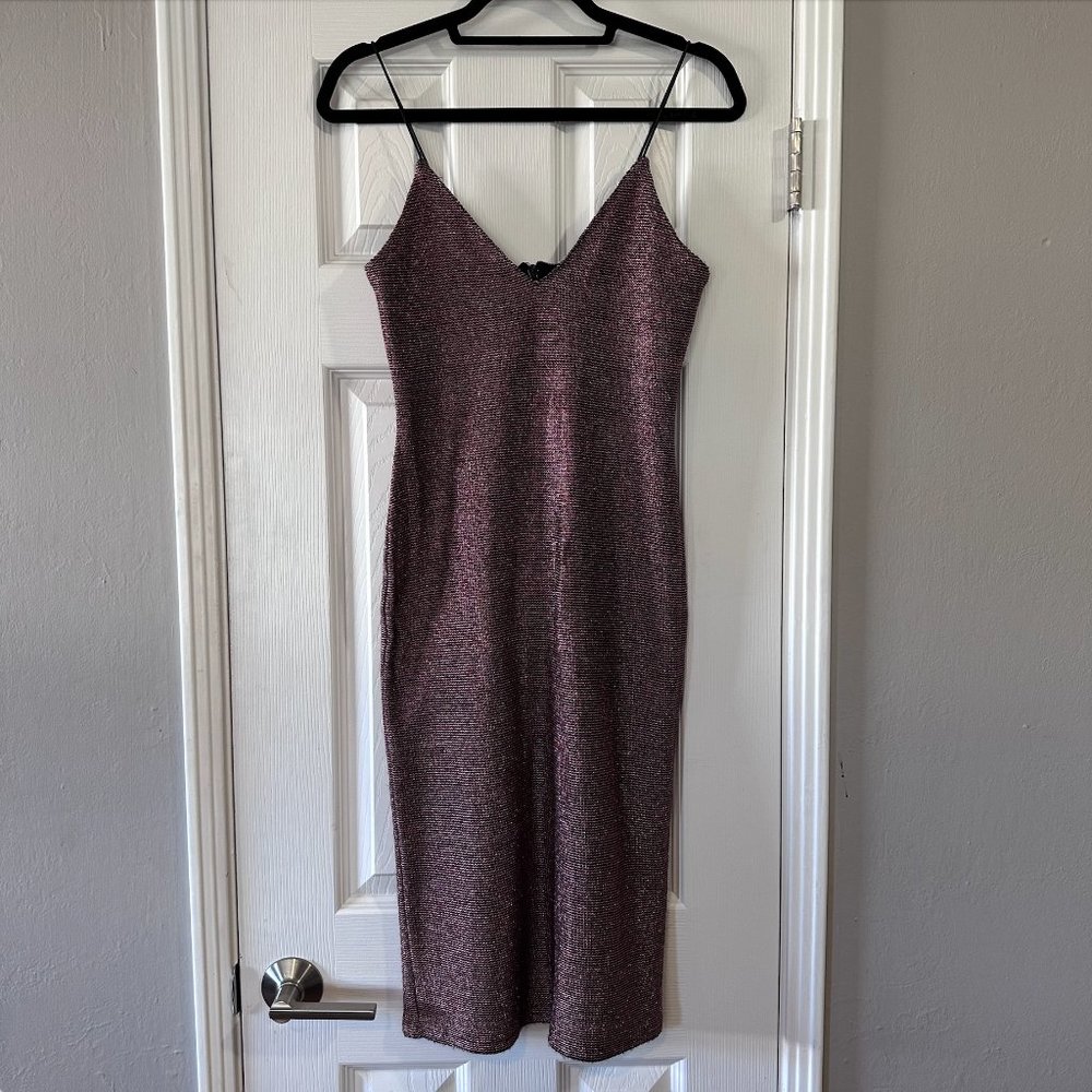 Topshop metallic chainmail dress